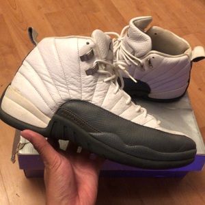 Jordan 12 White Dark Grey